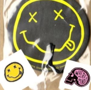 Nirvana enamel pin and air freshener, Pixies enamel pin, Where Is My Mind